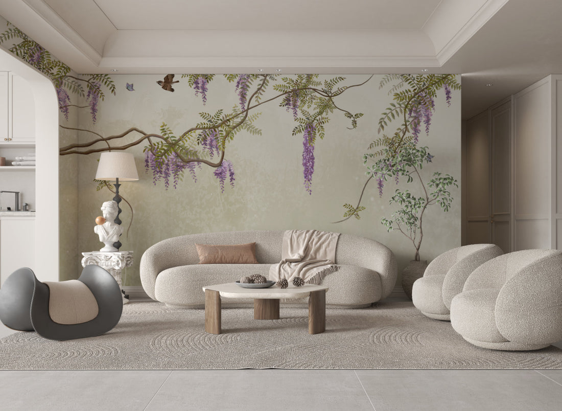 Peel and Stick Wallpaper, Serene Nature Wall Decor, Living Room Design Ideas, Bedroom Wall Art, Office Space Decor, Kids Room Wallpaper, Cafe Interior Design, Digital Background