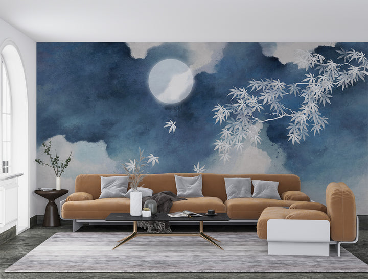 Vintage Chinoiserie Removable Wall Mural, Pell And Stick, Ideal For Bedroom/Living Room, Chinoiserie Mural, Oriental Ink-Wash Wallpaper
