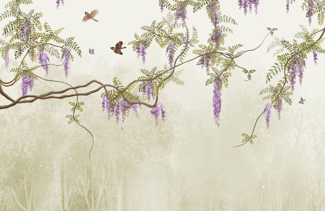 Peel and Stick Wallpaper, Serene Nature Wall Decor, Living Room Design Ideas, Bedroom Wall Art, Office Space Decor, Kids Room Wallpaper, Cafe Interior Design, Digital Background