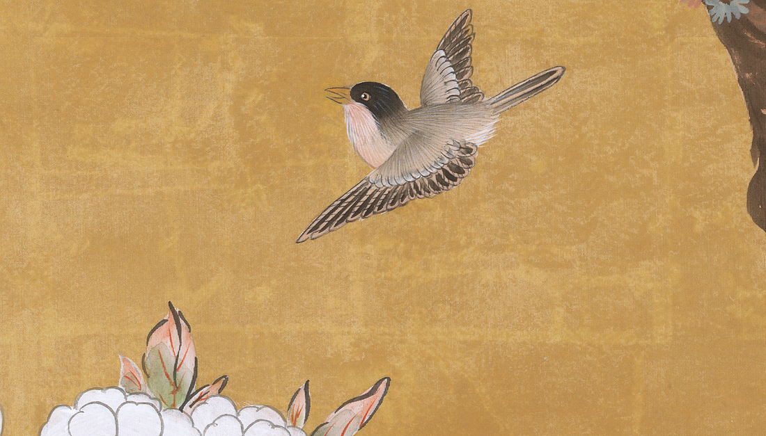 Chinoiserie Oriental-Style,Moon-Blossom Mural, Traditional Wallpaper, Peel And Stick Wallpaper,Serene Living Room/Bedroom Art Decor