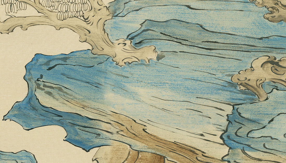 Retro Wallpaper, Vintage Chinoiserie Landscape Peel And Stick Wallpaper, Mountain Wall Mural, Peel And Stick, Vintage Mural