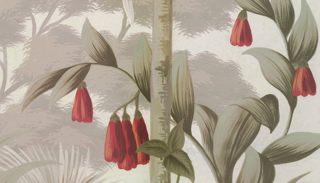 Tropical Jungle Wallpaper, Peel and Stick Wallpaper for Living Room, Botanical Wall Decor, Large Canvas Wall Art, Modern Living Room Ideas, Nature-Inspired Wallpaper, Self Adhesive Wallpaper, Home Decor Ideas