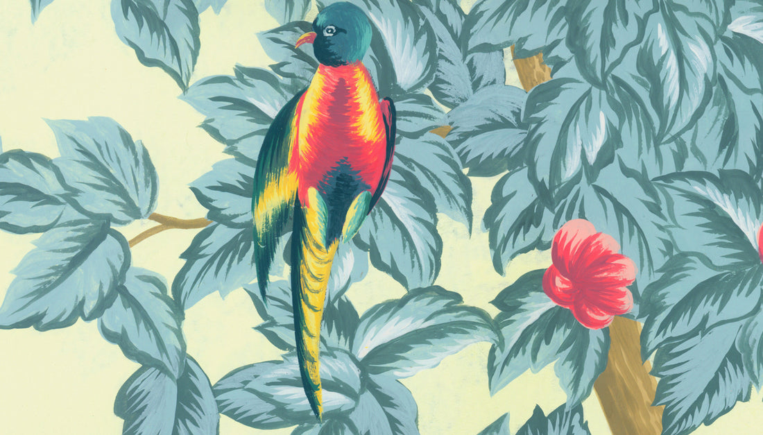 Lush Garden Peel and Stick Wallpaper, Tropical Botanical Wall Decor, Serene Floral Peel and Stick Wallpaper, Living Room Decor Ideas, Modern Farmhouse Decor
