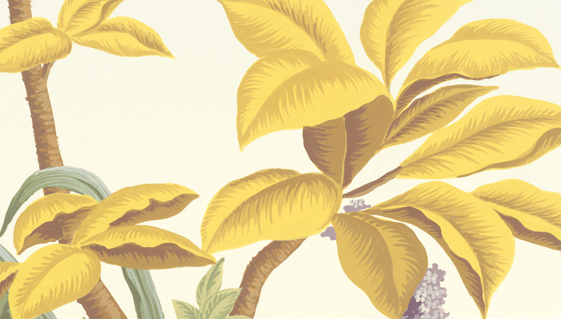 Tropical Paradise Wallpaper, Peel and Stick Wallpaper, Nature-Inspired Wall Decor, Living Room Wallpaper, Bird and Palm Tree Design, Self Adhesive Wallpaper