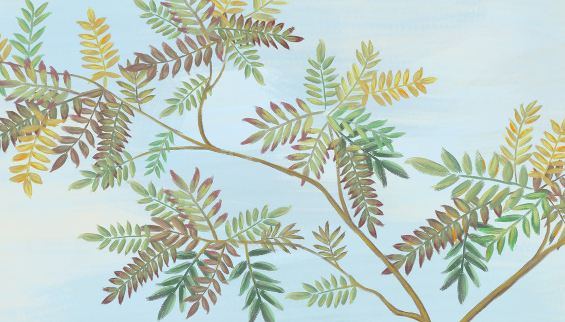 Tropical Rainforest Peel and Stick Wallpaper, Lush Green Botanical Wall Decor, Pastel Sky Jungle Wall Mural, Living Room Decor Ideas, Bedroom Wall Art, Self Adhesive Removable Wallpaper