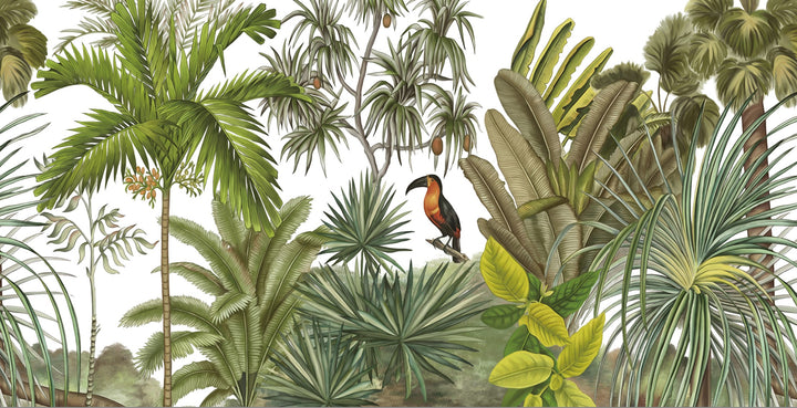 Tropical Rainforest Wallpaper, Peel and Stick Wallpaper for Living Room, Self Adhesive Wallpaper, Nature-Inspired Wall Decor, Modern Living Room Ideas, Large Canvas Wall Art, Affordable Home Decor