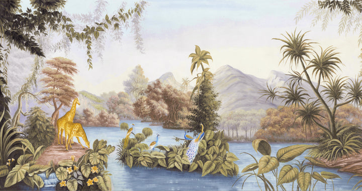 Tropical Jungle Canvas Art, Large Nature Wall Decor, Exotic Animal Wall Art, Vibrant Landscape Painting, Living Room Wall Decor Ideas, Modern Canvas Prints