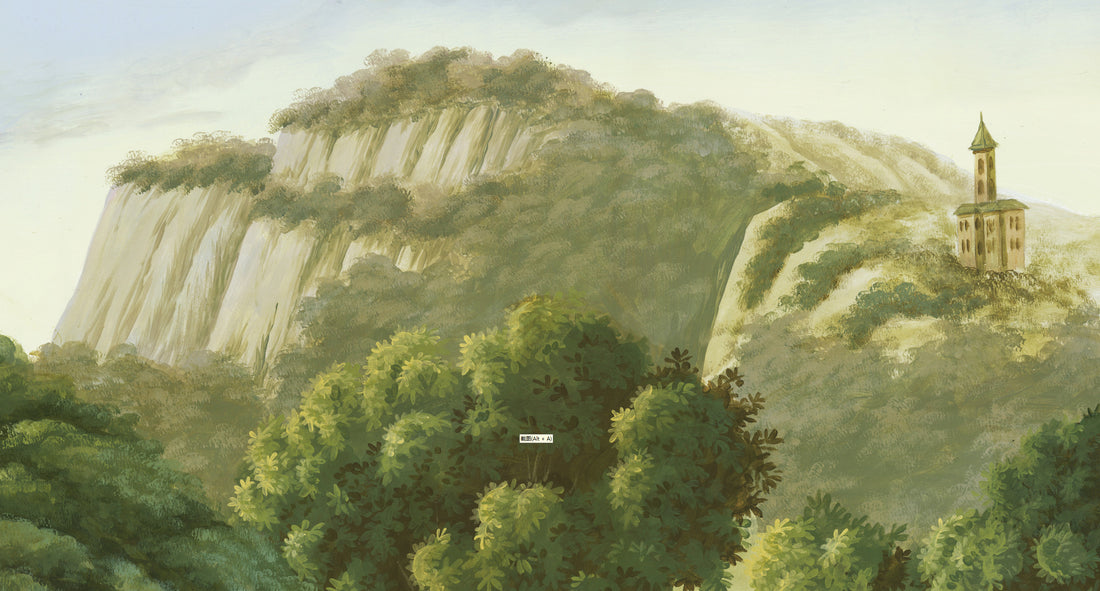 Scenic Nature Wallpaper, Tranquil Landscape Wall Art, Serene Forest Mural, Peaceful River View, Green Botanical Wall Decor, Large Canvas Wall Art, Living Room Wallpaper, Peel and Stick Wallpaper