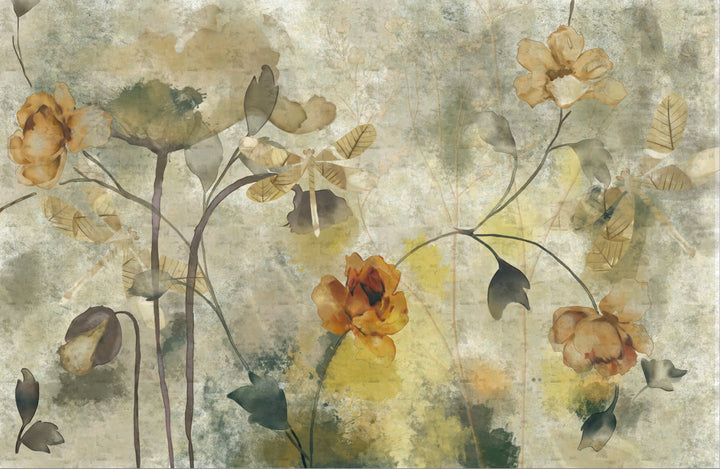 Floral Peel and Stick Wallpaper, Vintage Botanical Wall Decor, Living Room Wallpaper Ideas, Rustic Peel and Stick Wallpaper, Self Adhesive Wallpaper for Bedroom