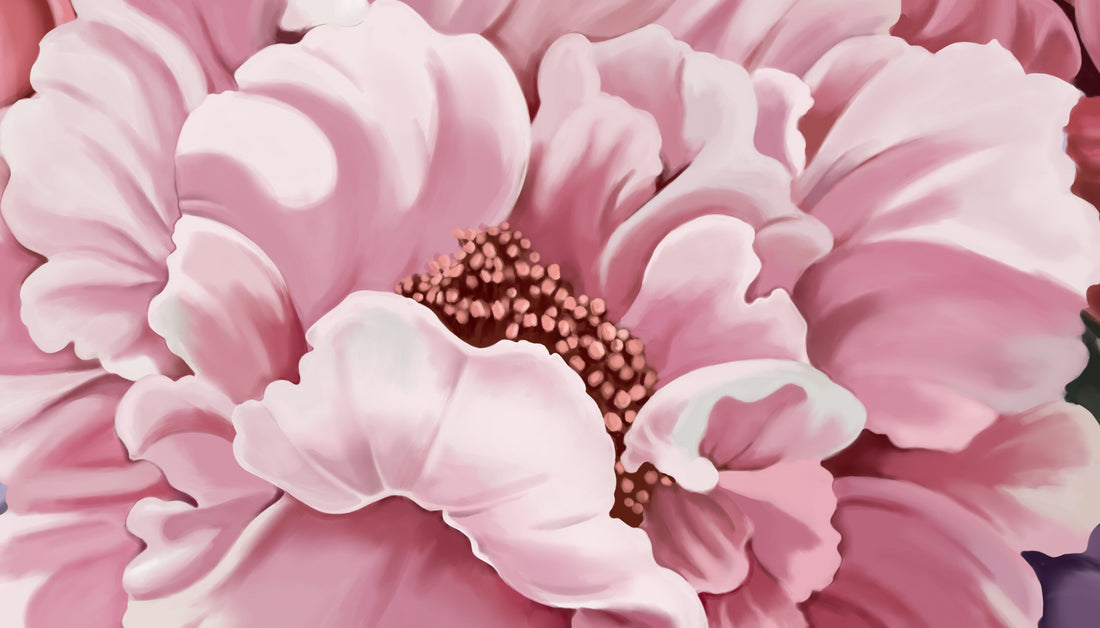 Floral Peel and Stick Wallpaper, Lavender Pink Blossom Wall Decor, Realistic Flower Wallpaper, Living Room Wallpaper, Bedroom Wall Decor, Dining Room Wall Art, Elegant Floral Design