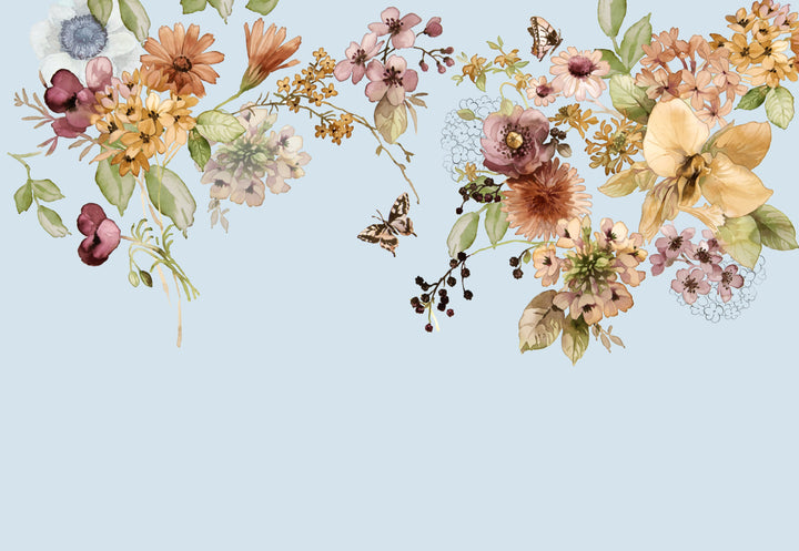 Floral Peel and Stick Wallpaper, Beautiful Flower Wall Art, Living Room Decor Ideas, Bedroom Wallpaper, Modern Farmhouse Decor, Self Adhesive Wallpaper, Wall Decor for Living Room, Affordable Home Decor
