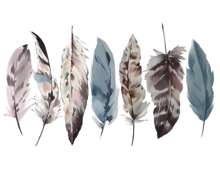 Watercolor Feather Wall Art, Soft Pastel Wall Decor, Modern Abstract Prints, Living Room Wall Decor Ideas, Affordable Canvas Prints, Large Wall Art for Living Room