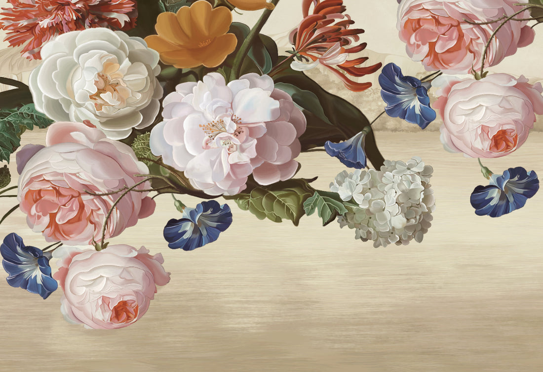 Floral Deer Wallpaper, Pink Peonies Wall Decor, Pastel Forest Wallpaper, Elegant Nature Wallpaper, Peel and Stick Wallpaper, Living Room Wall Decor Ideas, Bedroom Wallpaper, Self Adhesive Wallpaper