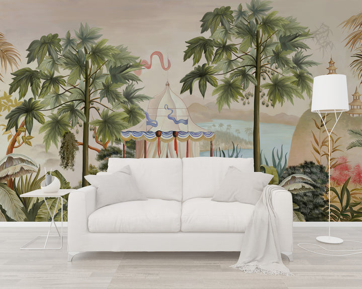 Exotic Tropical Rainforest Painting, Large Canvas Wall Art, Living Room Decor Ideas, Wall Art for Living Room, Modern Wall Art, Black and White Wall Art, Affordable Canvas Prints, Custom Canvas Wall Art