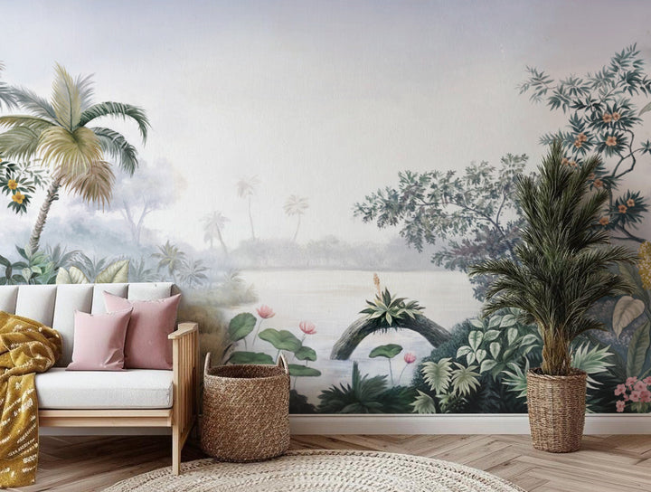 Tropical Palm Leaf Wall Art, Large Canvas Prints for Living Room, Modern Wall Decor, Black and White Art Prints, Peel and Stick Wallpaper