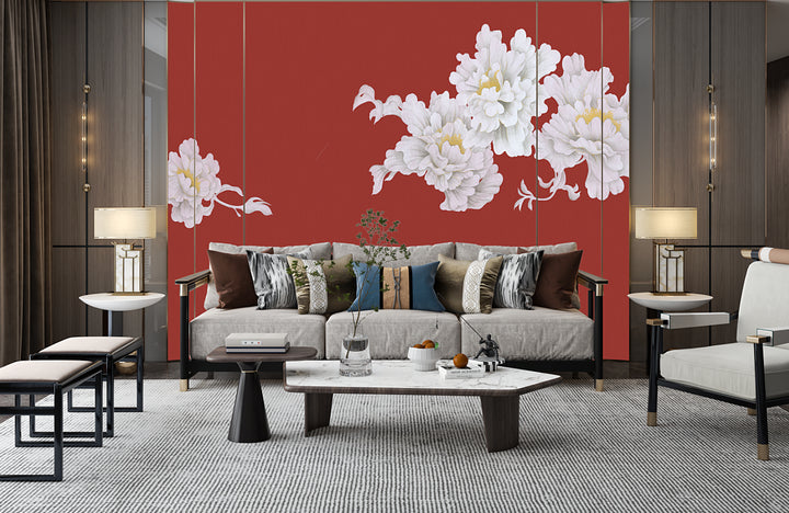 Peel and Stick Wallpaper - Modern Abstract Wall Art for Living Room & Bedroom Decor | Removable Self-Adhesive Wall Mural | Home Decor Ideas | Pink, Black, Navy Blue Options