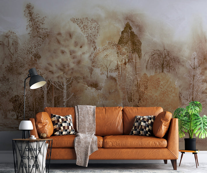 Watercolor Wallpaper, Nature-Inspired Wall Art, Botanical Wall Decor, Vintage Floral Wallpaper, Artistic Home Decor, Elegant Wall Murals, Hand-Painted Wall Coverings, Neutral Tone Wallpaper