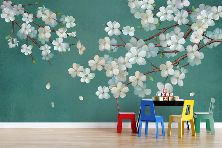 Floral Peel and Stick Wallpaper, Blue and White Floral Wallpaper, Botanical Prints Framed, Living Room Wall Decor Ideas, Modern Farmhouse Decor, Self Adhesive Wallpaper, Affordable Home Decor, Wall Art for Living Room