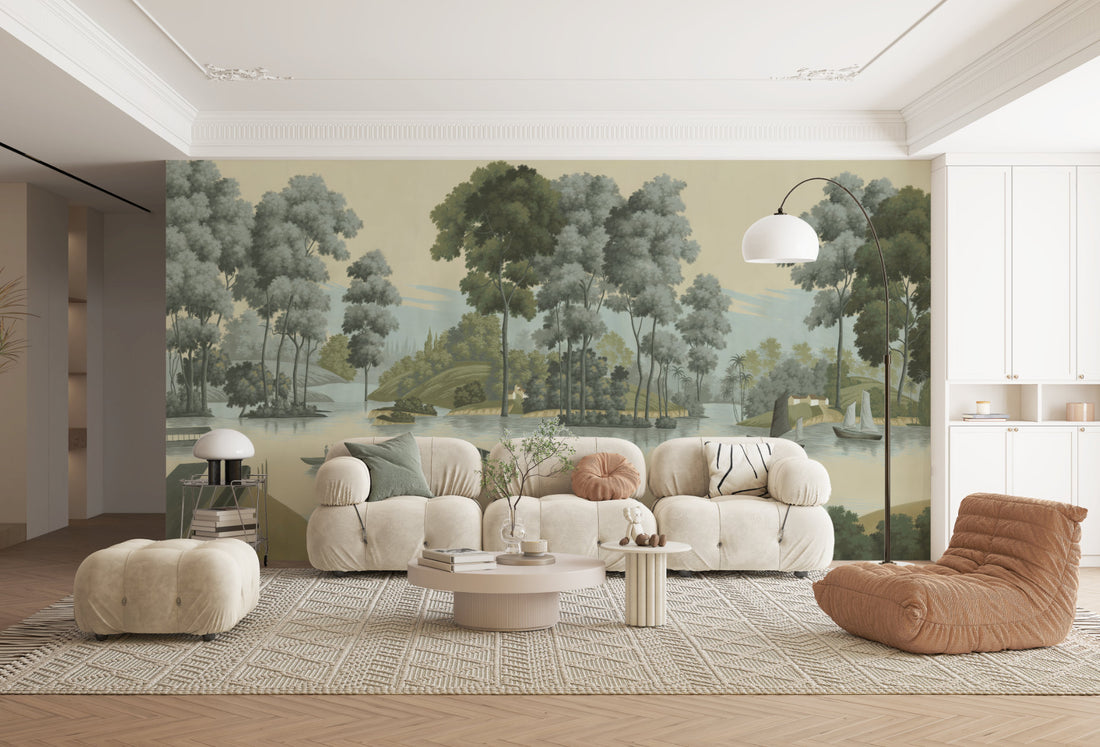 Serene Water Landscape Wall Art, Nature Inspired Wall Decor, Large Canvas Prints, Living Room Wall Decor Ideas, Modern Wall Art for Living Room, Calming Landscape Painting, Affordable Canvas Prints