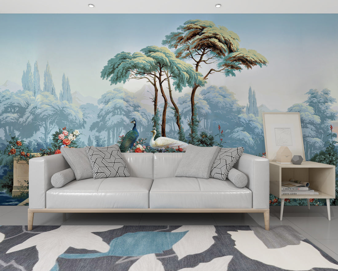 Serene Landscape Wallpaper, Peel and Stick Wallpaper for Living Room, Home Office Decor Ideas, Bedroom Wall Art, Rustic Wall Decor, Modern Living Room Ideas, Self Adhesive Wallpaper, Wall Art for Living Room, Large Canvas Wall Art