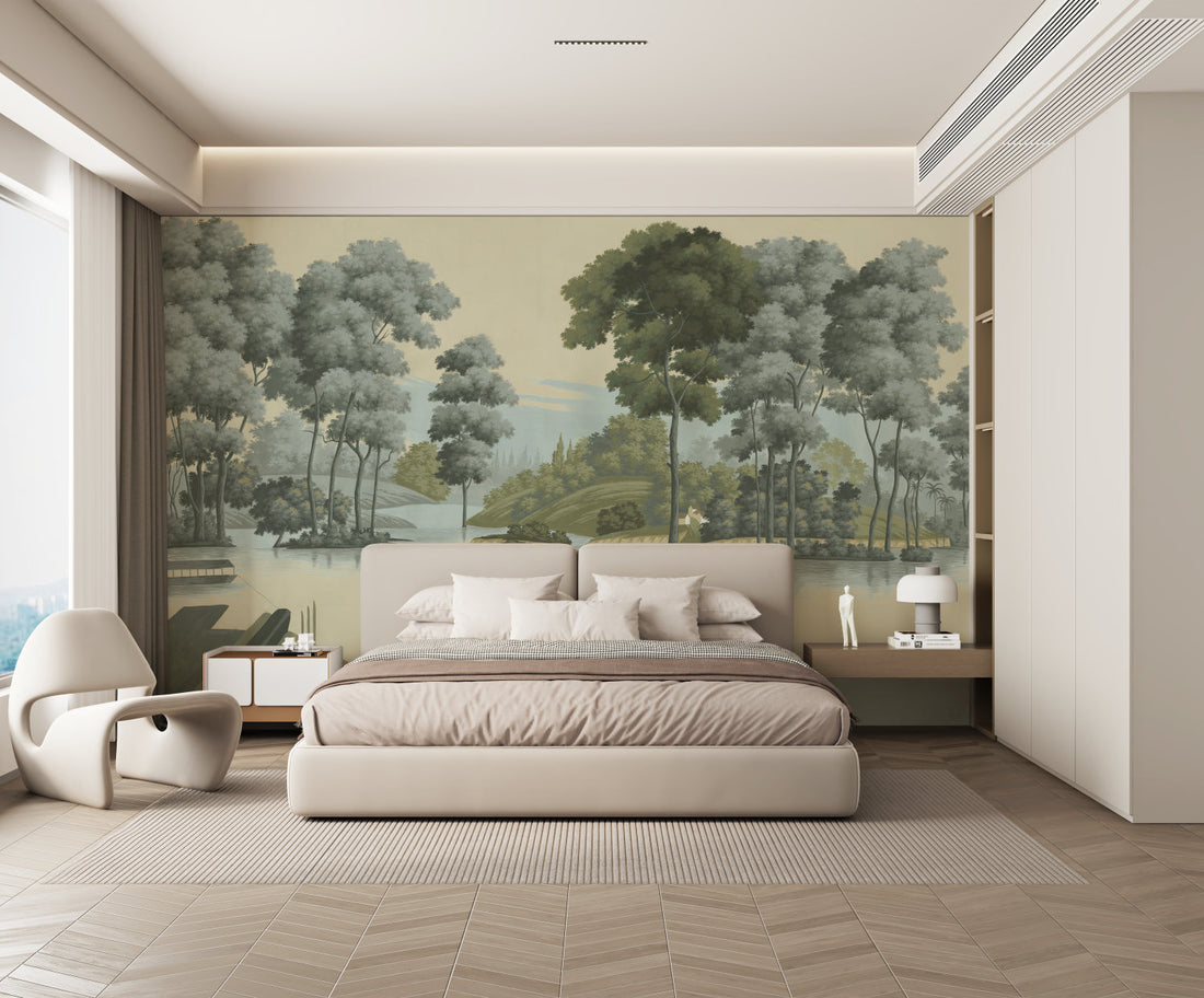 Serene Water Landscape Wall Art, Nature Inspired Wall Decor, Large Canvas Prints, Living Room Wall Decor Ideas, Modern Wall Art for Living Room, Calming Landscape Painting, Affordable Canvas Prints