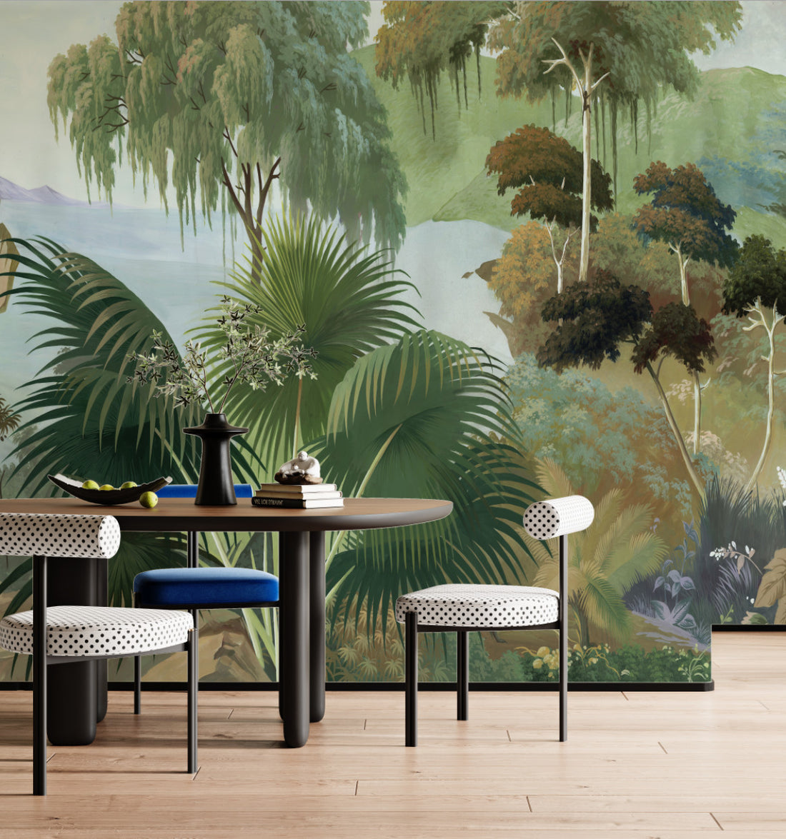 Tropical Landscape Wallpaper, Serene Nature Scenes, Peel and Stick Wallpaper, Living Room Wall Decor, Modern Farmhouse Decor, Large Canvas Wall Art, Affordable Home Decor