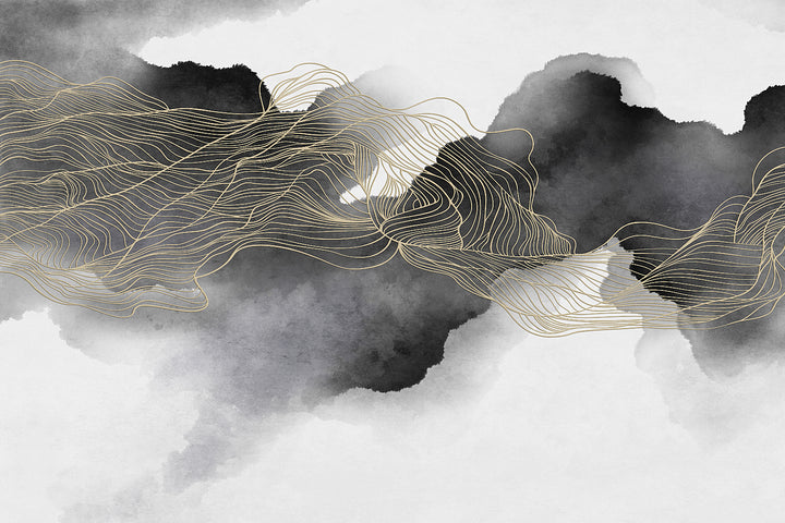 Art Wallpaper, Dark Wall Mural, Modern Wallpaper Mural, Abstract Art, Wall Decor, Living Room Mural
