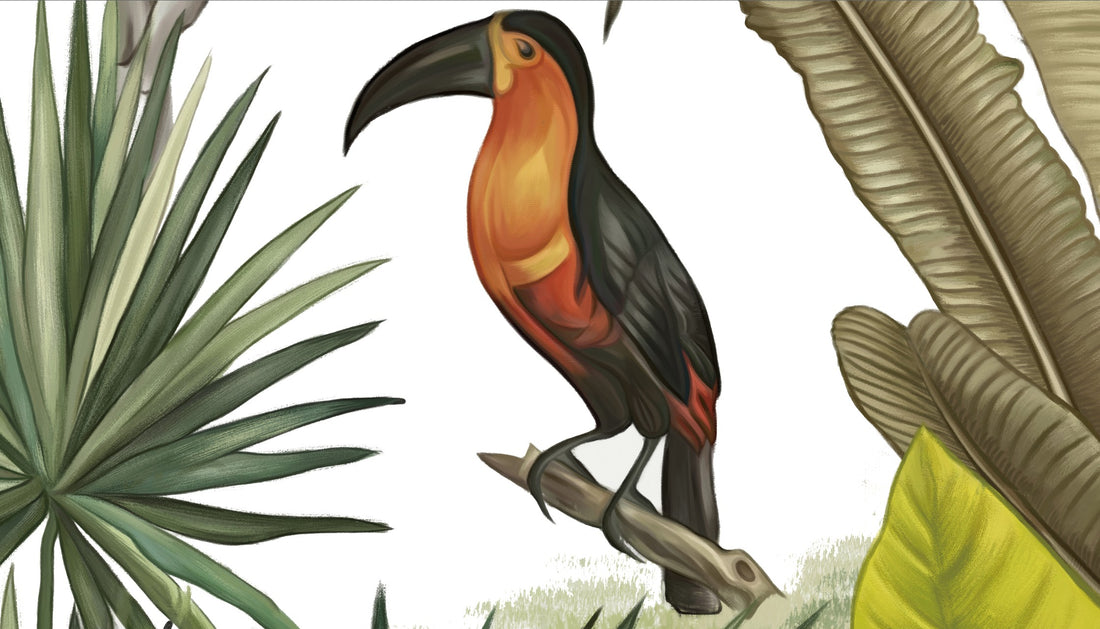 Tropical Rainforest Wallpaper, Peel and Stick Wallpaper for Living Room, Self Adhesive Wallpaper, Nature-Inspired Wall Decor, Modern Living Room Ideas, Large Canvas Wall Art, Affordable Home Decor