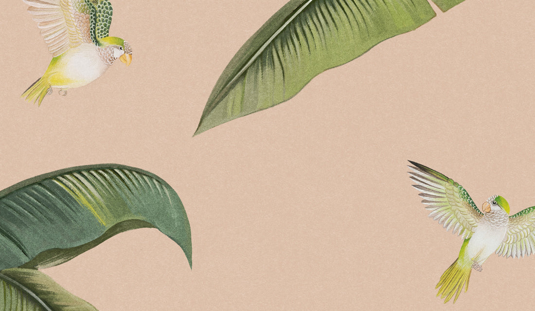 Tropical Jungle Wallpaper, Hand-Painted, Animal-Filled, Forest Wallpaper, Bedroom Wallpaper, Wall Mural Safari, Peel And Stick Wallpaper