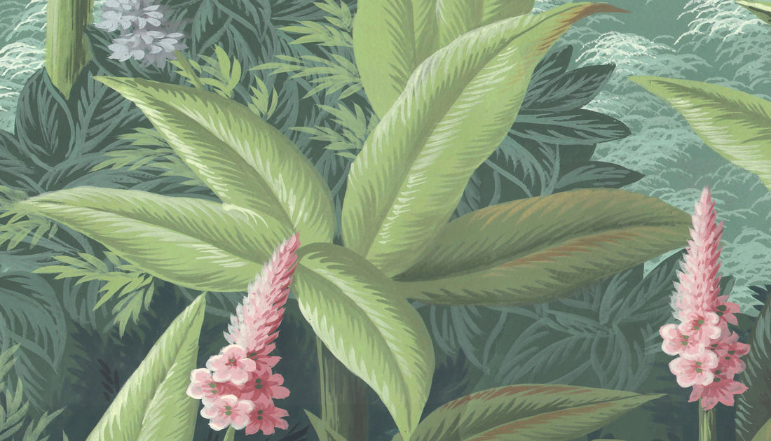 Tropical Rainforest Wallpaper, Palm Tree Wall Art, Botanical Prints Framed, Large Canvas Wall Art, Nature Wall Decor, Floral Peel and Stick Wallpaper, Modern Wall Art for Living Room