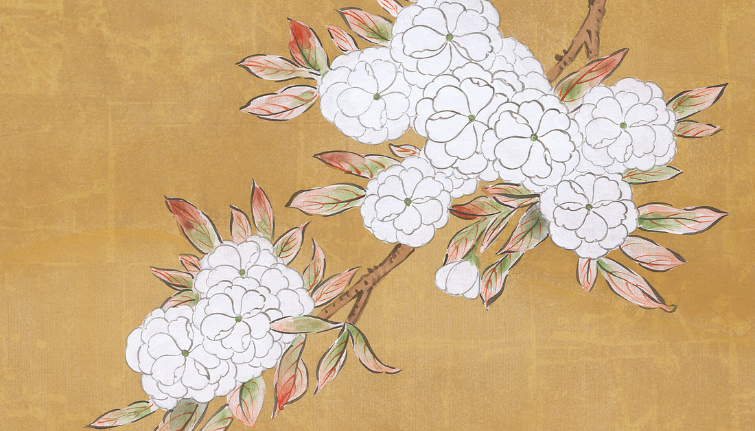 Chinoiserie Oriental-Style,Moon-Blossom Mural, Traditional Wallpaper, Peel And Stick Wallpaper,Serene Living Room/Bedroom Art Decor