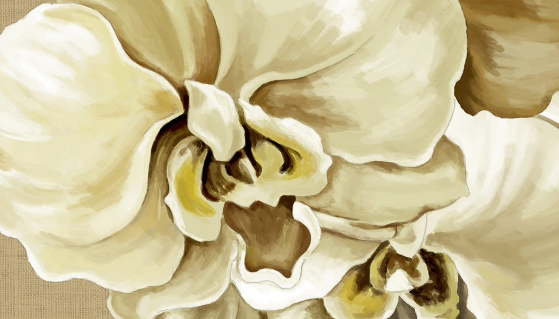 Traditional Floral Wallpaper, Elegant Orchid Design with Butterflies, Peel and Stick Wallpaper, Living Room Decor Ideas, Bedroom Wall Art, Self Adhesive Wallpaper, Modern Farmhouse Decor
