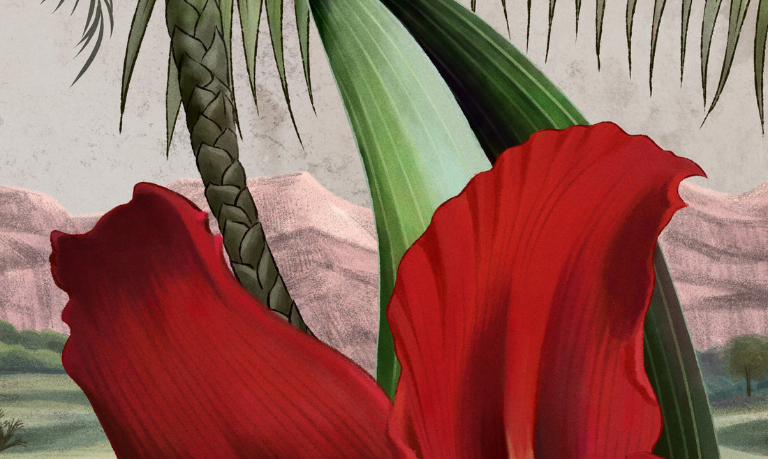 Floral Wall Art, Room Decoration, Animal Wallpaper, Jungle Theme Mural, Green Theme, Forest Wall Mural, Fabric Or Non-Waven, Tree Wallpaper