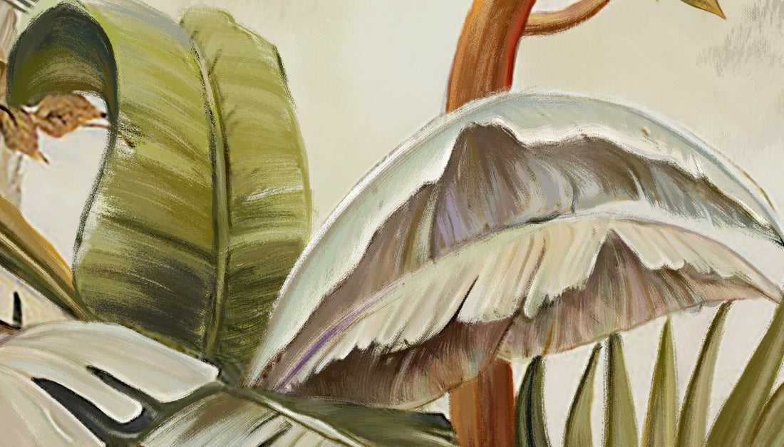 Exotic Tropical Rainforest Painting, Large Canvas Wall Art, Living Room Decor Ideas, Wall Art for Living Room, Modern Wall Art, Black and White Wall Art, Affordable Canvas Prints, Custom Canvas Wall Art