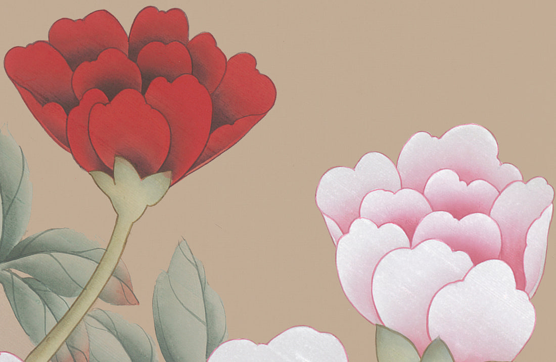 Traditional Chinese Floral Wallpaper, Peony and Bird Wall Art, Pastoral Landscape Wall Decor, Elegant Home Interior Design, Asian Inspired Wall Mural