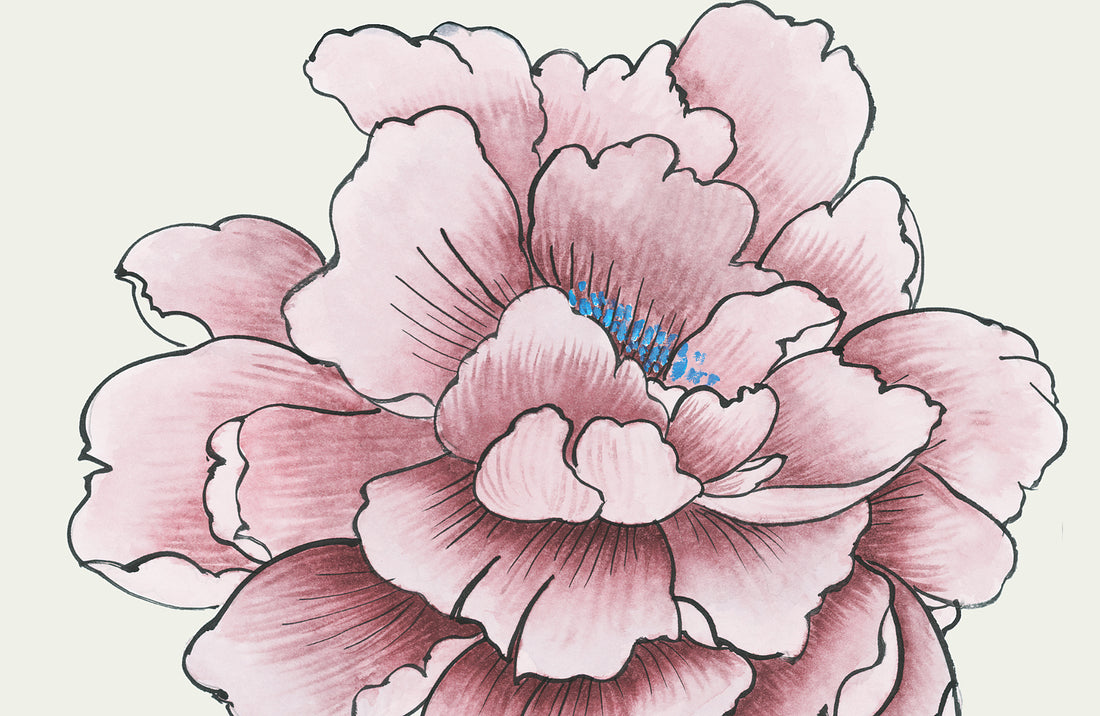 Pink Peony Floral Wallpaper, Elegant Botanical Wall Decor, Grey and Pink Peel and Stick Wallpaper, Living Room Wallpaper Ideas, Bedroom Wall Decor, Modern Farmhouse Decor, Self Adhesive Wallpaper