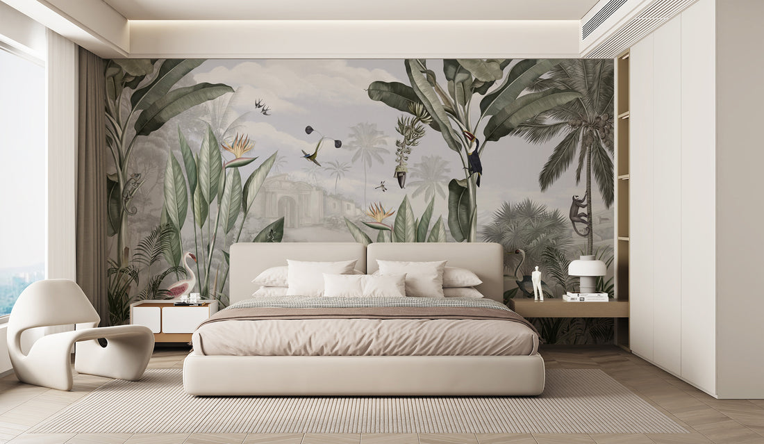 Custom Mural, roest Wallpaper, Green Theme Wallpaper Mural